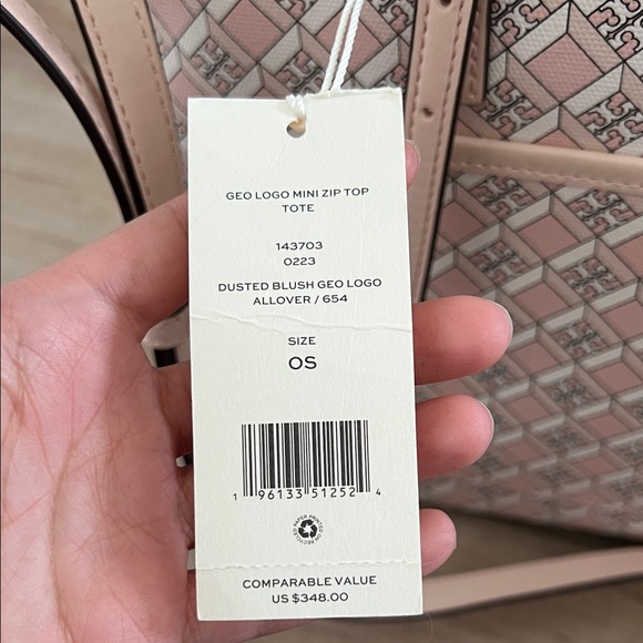 Tory Burch Geo Logo Mini Zip Top Tote - Picture 13 of 15